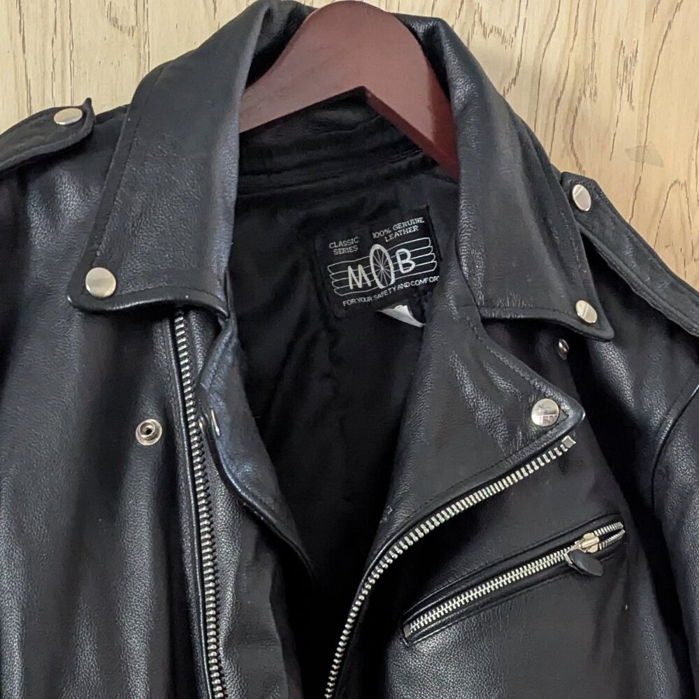 MOB Leather Biker Jacket size 46